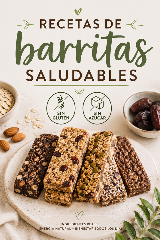 Recetas Barritas Saludables Sin Gluten y Sin Azúcar