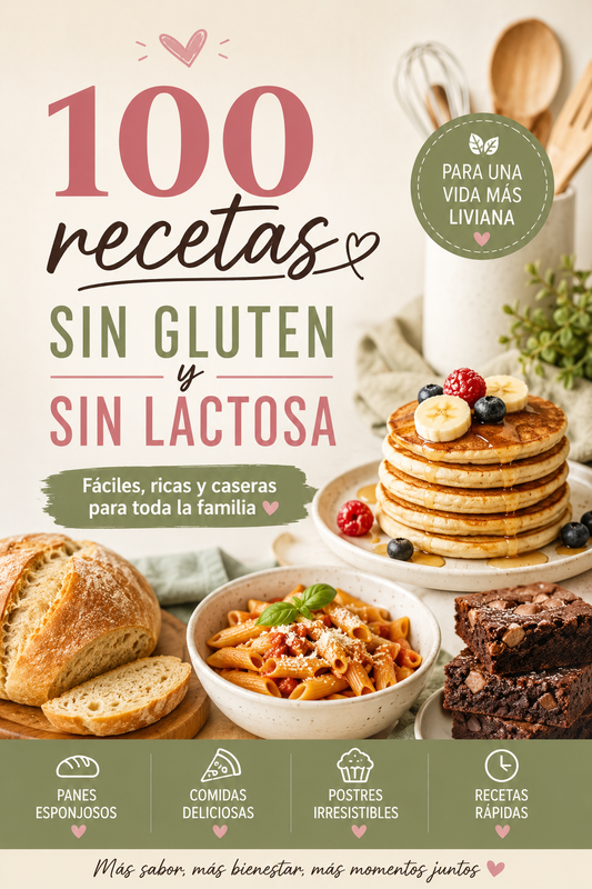 100 recetas sin gluten y sin lactosa